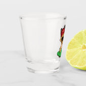 German Shepherd Dabbing Schnapsglas (Links)