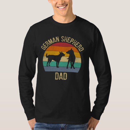 German Shepherd Dad Dog  Father s Day Matching Par T-Shirt (Vorderseite)