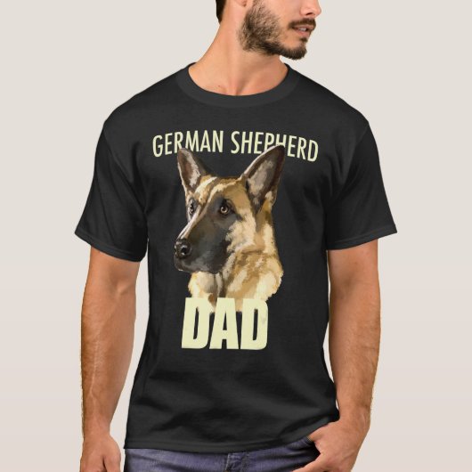 German Shepherd Dad Dog Tee (Vorderseite)
