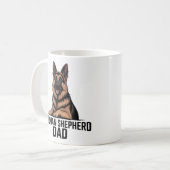 german shepherd dad german shepher lover dog cofee kaffeetasse (Vorderseite Links)