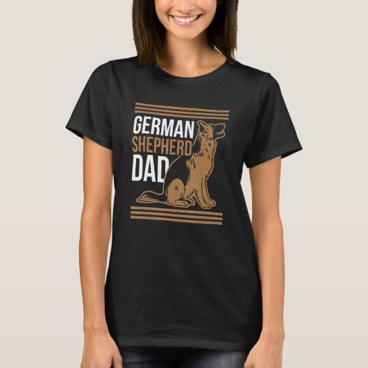German Shepherd Dad Pet German Sheperd Dog Cute  F T-Shirt (Vorderseite)