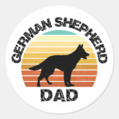 german shepherd dad - shepherd dog gift runder aufkleber (Vorderseite)