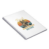 German Shepherd Dad Vintage Sunset Shirt Design Notizblock (Rechte Seite)