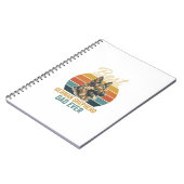 German Shepherd Dad Vintage Sunset Shirt Design Notizblock (Linke Seite)