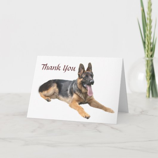 German Shepherd Danke-Card Dankeskarte (Vorderseite)