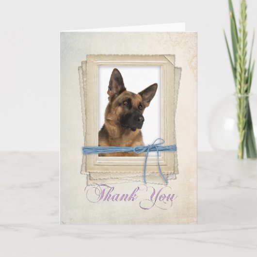 German Shepherd Danke-Card Dankeskarte (Vorderseite)