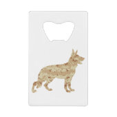 German Shepherd Desert Camouflage Geldbeutel Flaschenöffner (Vorderseite)