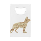 German Shepherd Desert Camouflage Geldbeutel Flaschenöffner (Rückseite)