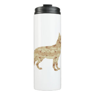 German Shepherd Desert Camouflage Thermosbecher