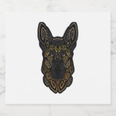 German Shepherd Design German Shepherd Gifts Dog O Schaumweinetikett (Einzelnes Label)