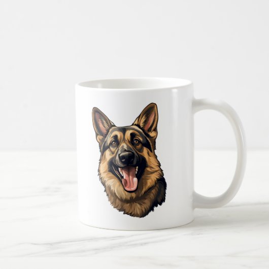 German Shepherd - Deutscher Schäferhund Kaffeetasse (Rechts)