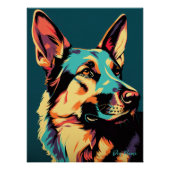 German Shepherd Dog 002 - Bruno Pokopen Poster (Vorderseite)
