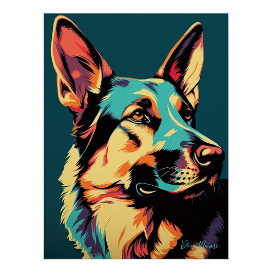 German Shepherd Dog 002 - Bruno Pokopen Poster (Vorderseite)