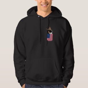 German Shepherd Dog American Flag Patriotic 4. Ju Hoodie
