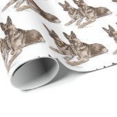 German Shepherd Dog Art Geschenkpapier (Rolleneckpunkt)