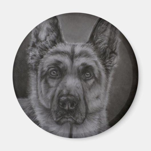 German Shepherd Dog Art - Noble Magnet (Vorne)