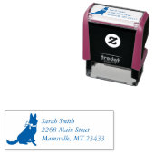 German Shepherd Dog Baby Shower Blue Boy Permastempel (Beispiel)