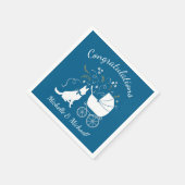 German Shepherd Dog Baby Shower Blue Boy Serviette (Ecke)
