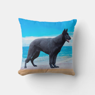 German Shepherd Dog Beach Portrait Kissen