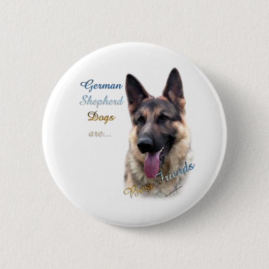 German Shepherd Dog Best Friend 2 - Schaltfläche Button (Vorderseite)