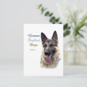 German Shepherd Dog Bester Freund 2 Postkarte (Stehend Vorderseite)