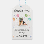 German Shepherd Dog Birthday Vielen Dank für Ihre Geschenkanhänger (Rückseite)