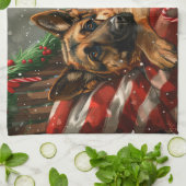 German Shepherd Dog Christmas Festive Geschirrtuch (Gefaltet)