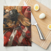 German Shepherd Dog Christmas Festive Geschirrtuch (Viertel Falte)