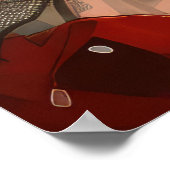 German Shepherd Dog Christmas Festive Poster (Ecke)