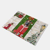 German Shepherd Dog Christmas Fußmatte (Schrägansicht)