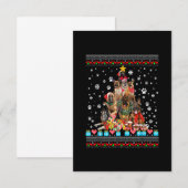 German Shepherd Dog Christmas Lights Ugly Christma RSVP Karte (Vorne/Hinten)