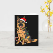German Shepherd Dog Christmas Lights Xmas Pet Dog  Karte (Gelbe Blume)