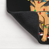 German Shepherd Dog Christmas Lights Xmas Pet Dog  Mousepad (Ecke)