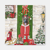German Shepherd Dog Christmas Magnet (Vorne)