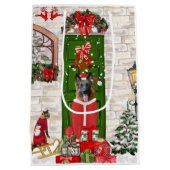 German Shepherd Dog Christmas Mittlere Geschenktüte (Rückseite)
