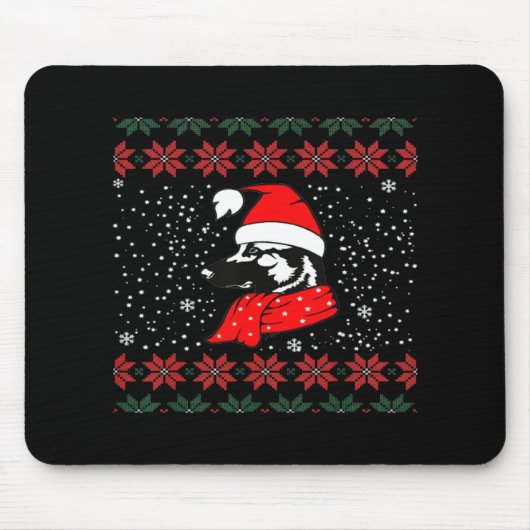 German Shepherd Dog Christmas Mousepad (Vorne)