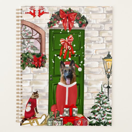 German Shepherd Dog Christmas Planer (Vorderseite)