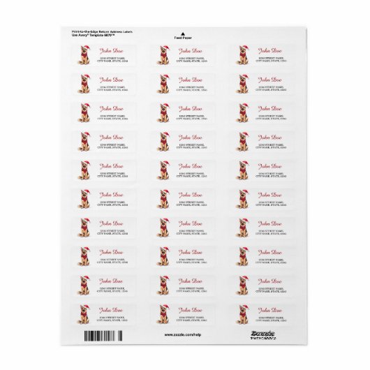 German Shepherd Dog Christmas Return Address Label (Vorne)