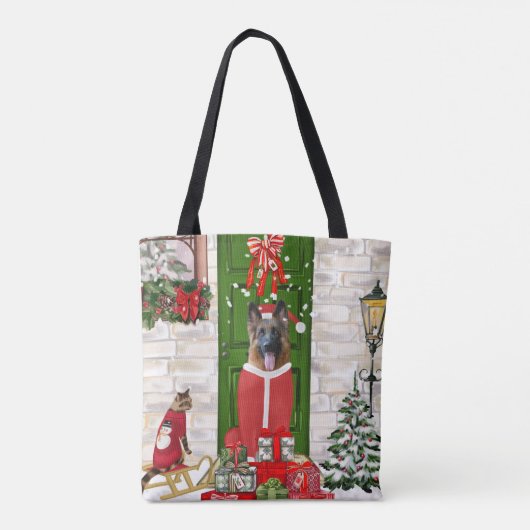 German Shepherd Dog Christmas Tasche (Rückseite)