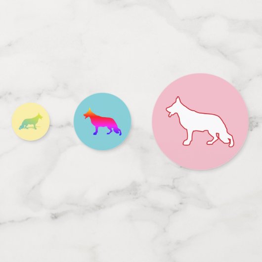 German Shepherd Dog Confetti Konfetti (Vorderseiten)