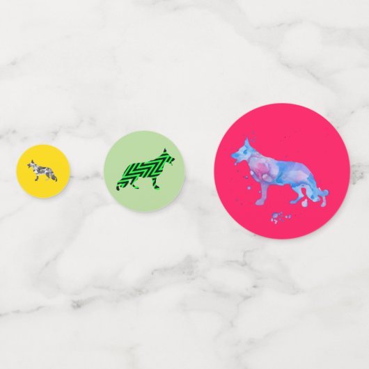 German Shepherd Dog Confetti Konfetti (Rückseiten)