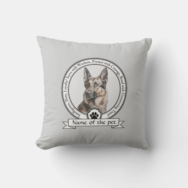 German Shepherd Dog Credo Kissen (Vorderseite)