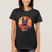 German Shepherd Dog Cute Breed Dog Motif 2 T-Shirt (Vorderseite)