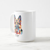German Shepherd Dog Dad Established Date Kaffeetasse (Vorderseite Links)