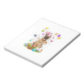 German Shepherd Dog Easter Egg Hunting Basket East Notizblock (Rotiert)