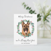 German Shepherd Dog Elegant Frohe Weihnachten (Stehend Vorderseite)