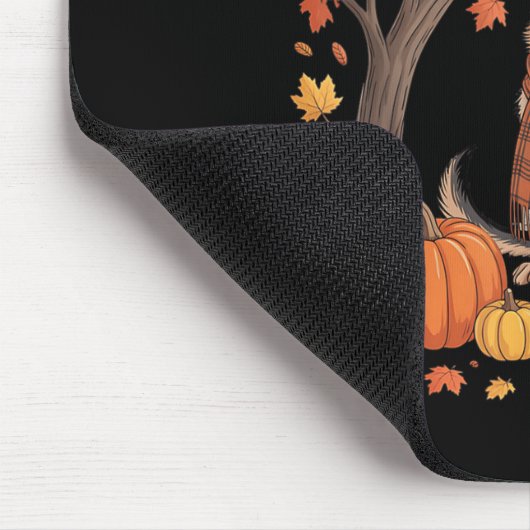 German Shepherd Dog Fall Scarf Pumpkin Autumn Than Mousepad (Ecke)