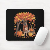 German Shepherd Dog Fall Scarf Pumpkin Autumn Than Mousepad (Mit Mouse)