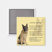 German Shepherd Dog - Freundschaftsgedicht Magnet (Vorderseite/Rückseite)