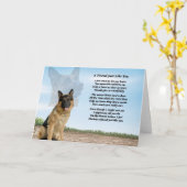 German Shepherd Dog Friend Gedicht Karte (Gelbe Blume)